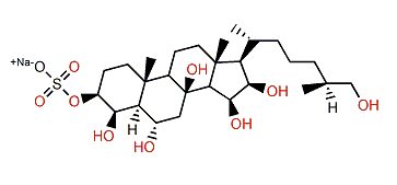 (25S)-5a-Cholestane-3b,4b,6a,8,15b,16b,26-heptol 3-sulfate